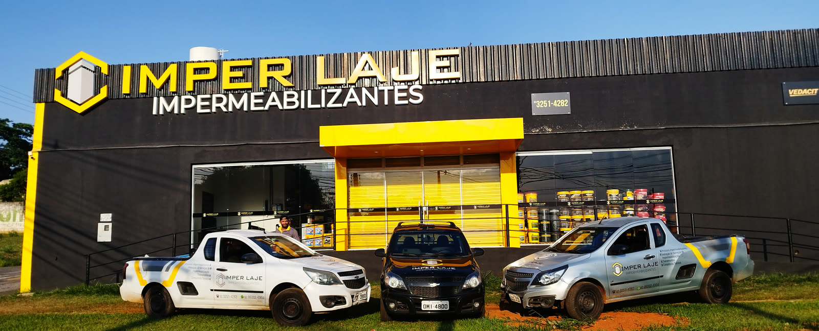 Fachada da loja Imper Laje Impermeabilizantes em Goiânia